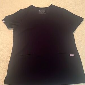 Figs scrub top size small, black